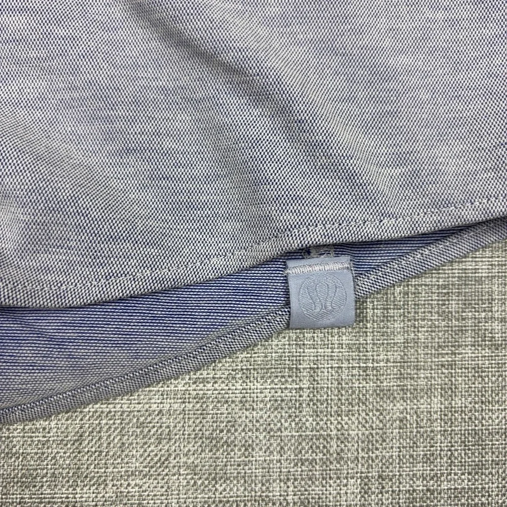 Lululemon Shirt Mens Large Gray Long Sleeve Button Up Knit Collared Casual